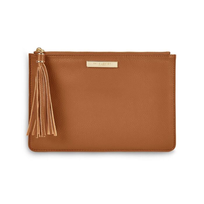 Katie Loxton Sophia Tassel Pouch - Cognac